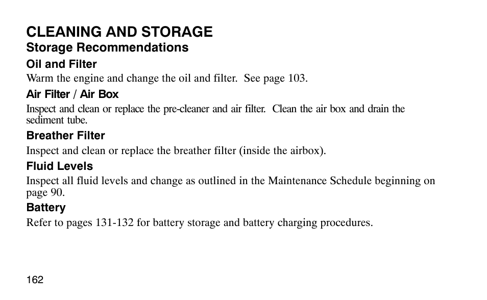Cleaning and storage | Polaris Predator 9920779 User Manual | Page 165 / 191