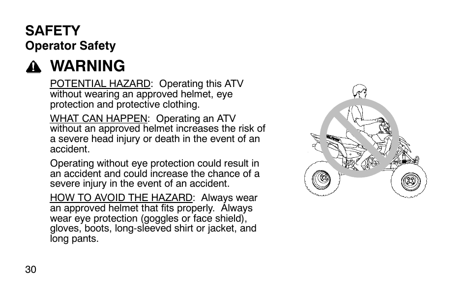 Warning, Safety | Polaris Predator 9920779 User Manual | Page 33 / 191