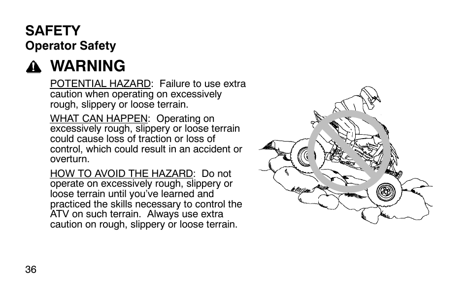 Warning, Safety | Polaris Predator 9920779 User Manual | Page 39 / 191