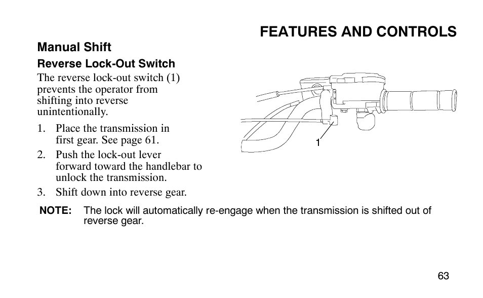 Features and controls | Polaris Predator 9920779 User Manual | Page 66 / 191