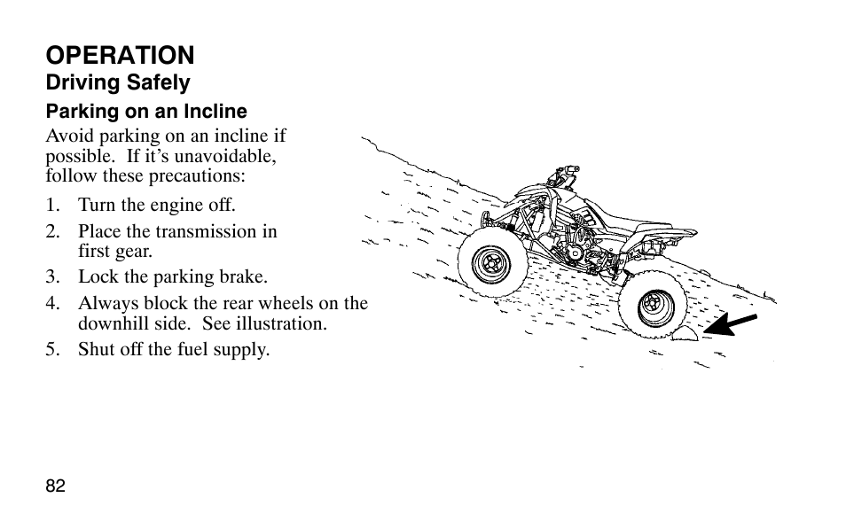 Operation | Polaris Predator 9920779 User Manual | Page 85 / 191