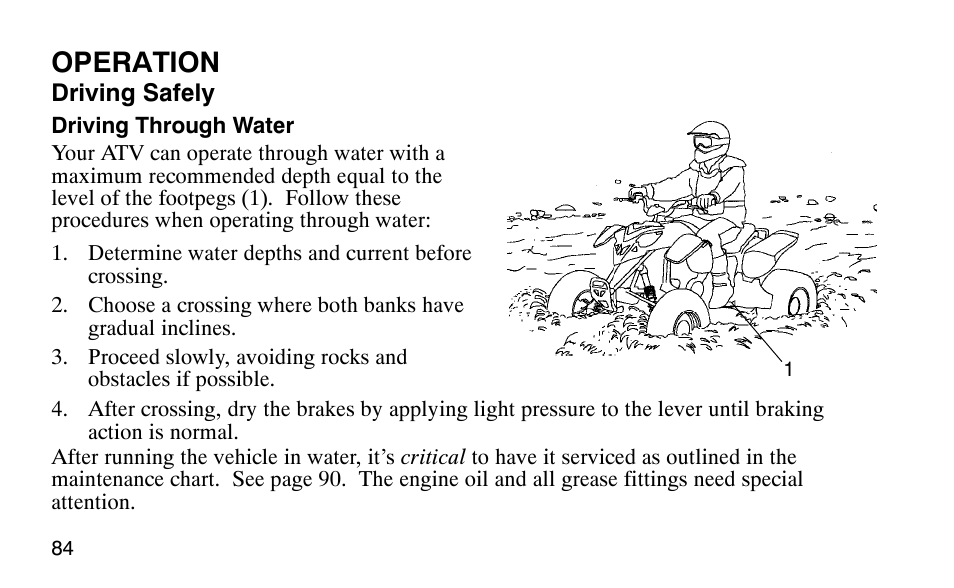 Operation | Polaris Predator 9920779 User Manual | Page 87 / 191