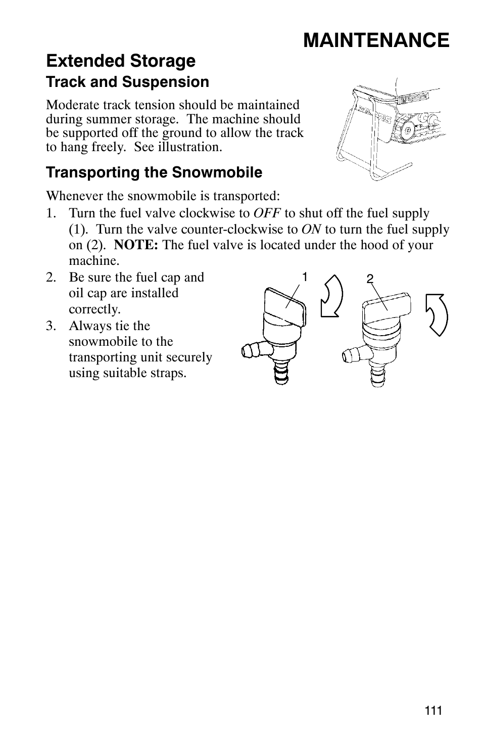 Maintenance, Extended storage | Polaris 800 Pro X User Manual | Page 113 / 129