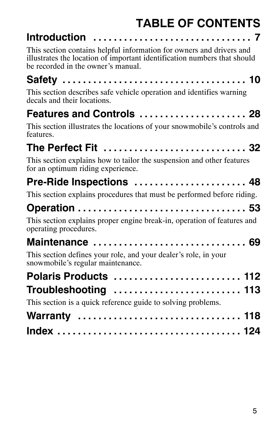 Polaris 800 Pro X User Manual | Page 7 / 129