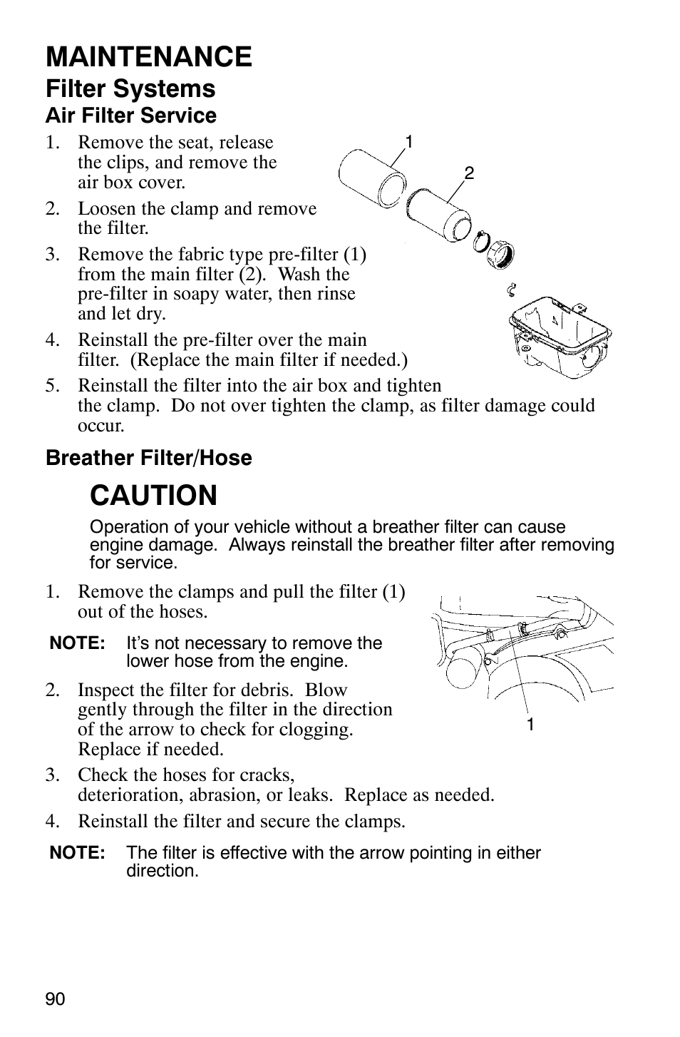Maintenance, Caution, Filter systems | Polaris SCRAMBER 500 User Manual | Page 93 / 129