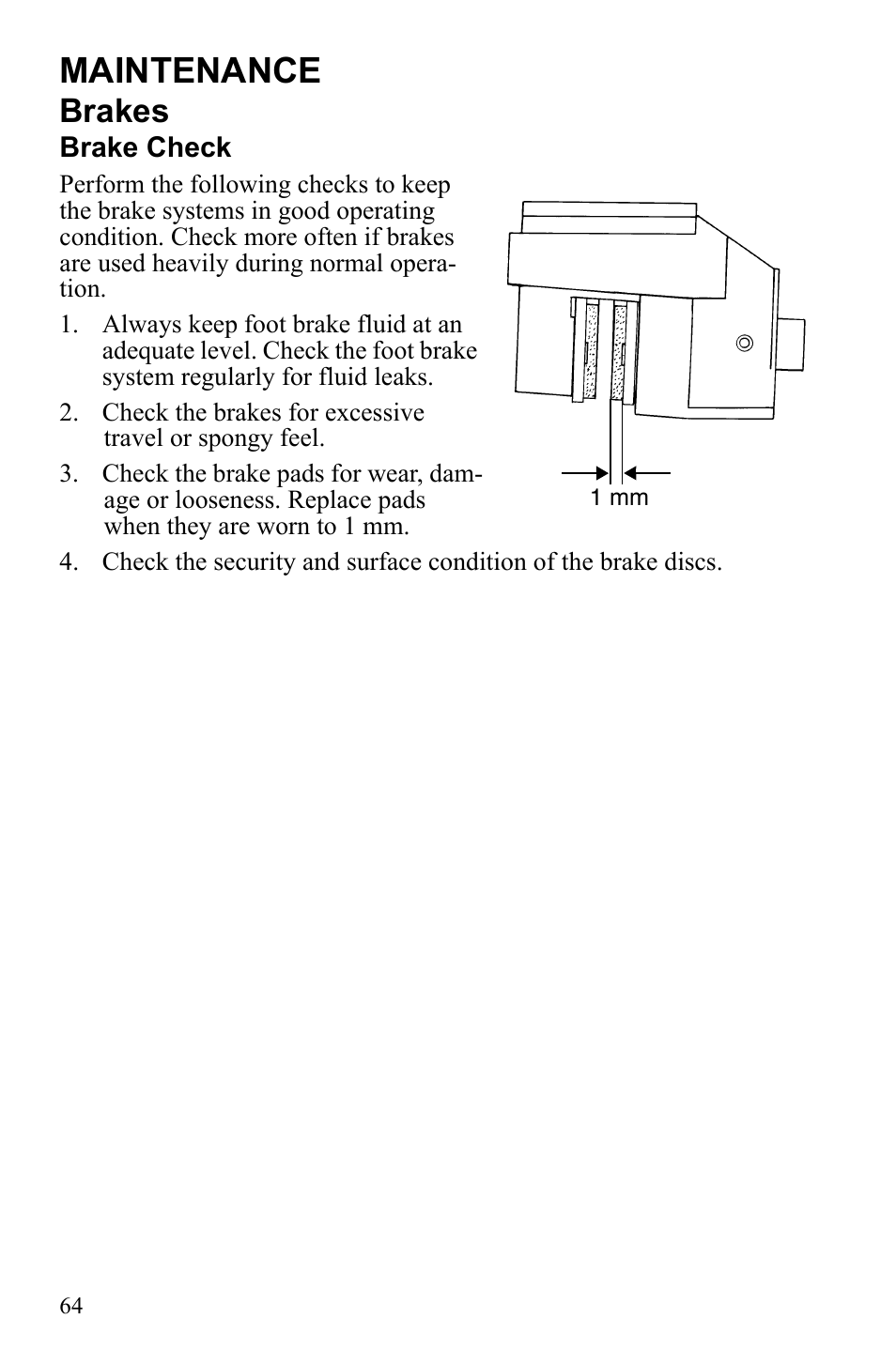 Maintenance, Brakes | Polaris Scrambler 9922077 User Manual | Page 66 / 117