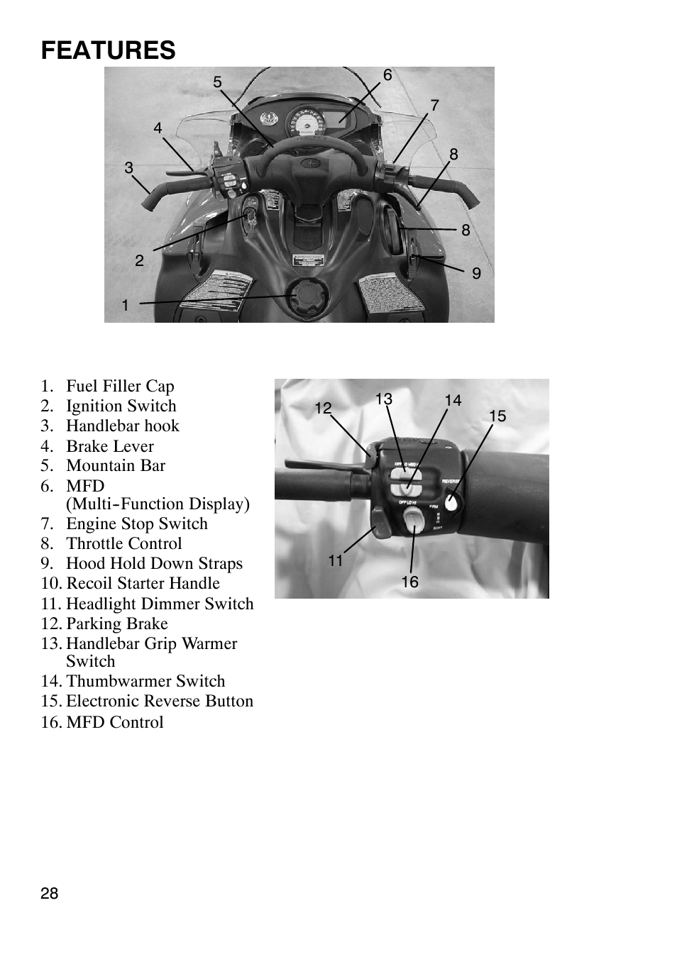 Features | Polaris 900 RMK User Manual | Page 31 / 123