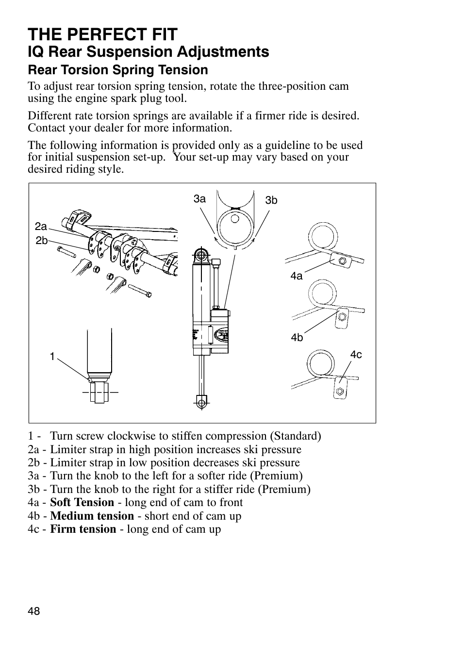 The perfect fit, Iq rear suspension adjustments | Polaris 900 RMK User Manual | Page 51 / 123