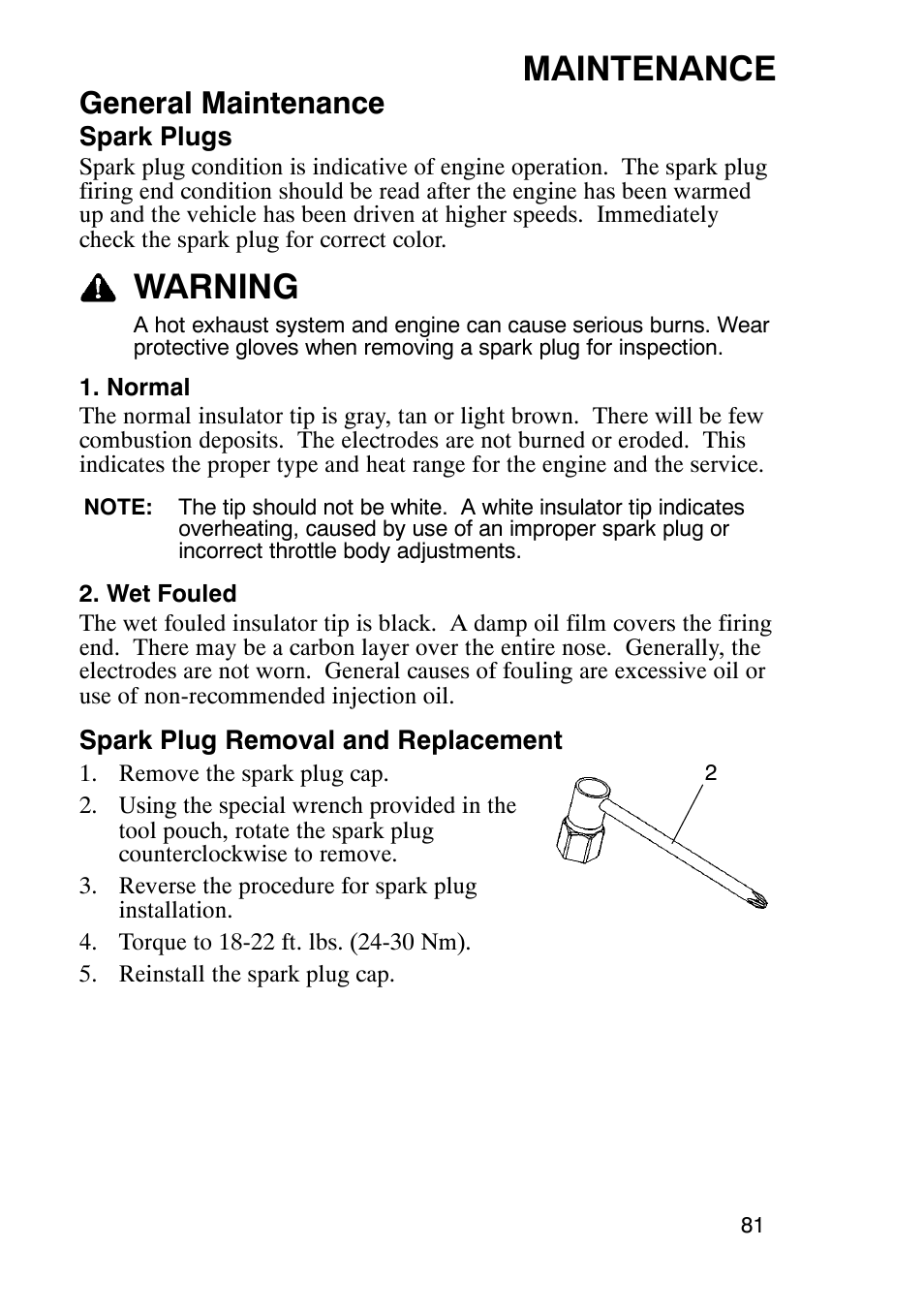 Maintenance, Warning, General maintenance | Polaris 900 RMK User Manual | Page 84 / 123