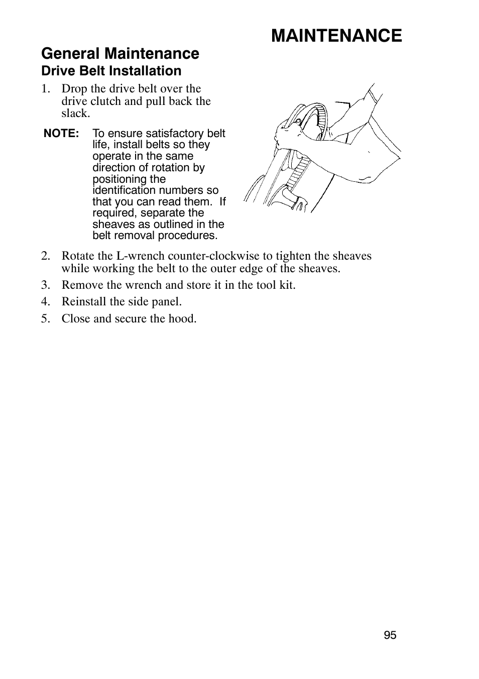 Maintenance, General maintenance | Polaris 900 RMK User Manual | Page 98 / 123