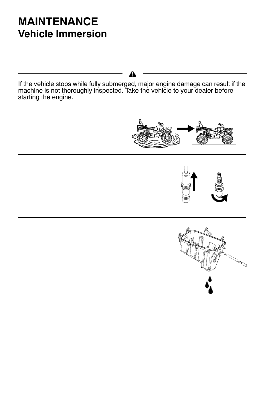 Maintenance, Vehicle immersion | Polaris Sportsman 9921792 User Manual | Page 102 / 131