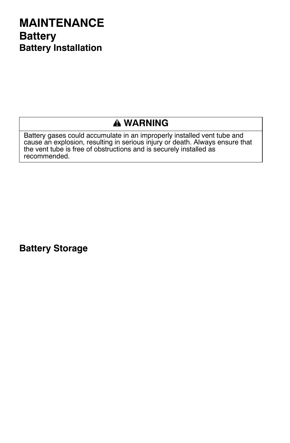 Maintenance, Battery | Polaris Sportsman 9921792 User Manual | Page 110 / 131