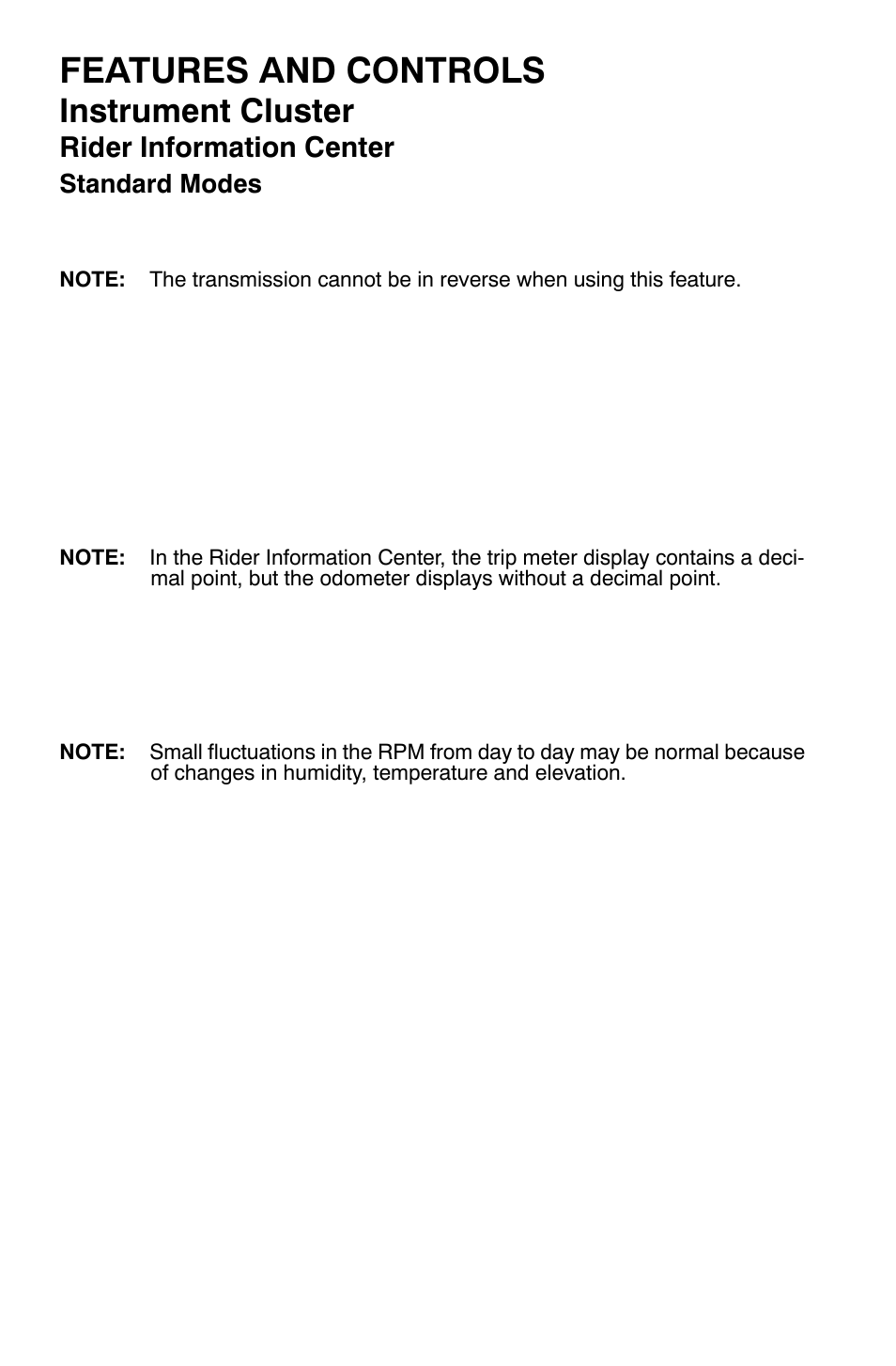 Features and controls, Instrument cluster | Polaris Sportsman 9921792 User Manual | Page 36 / 131