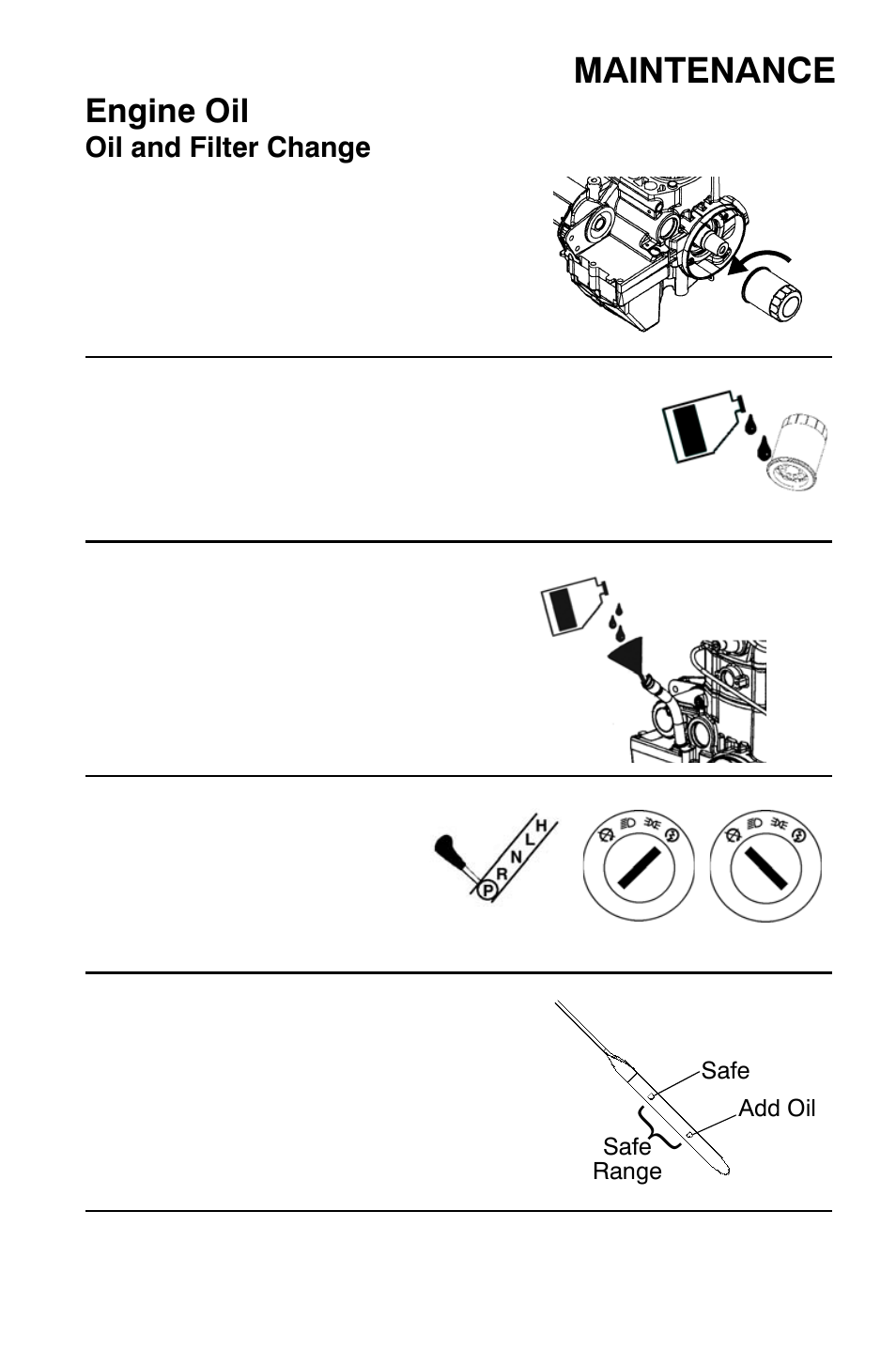 Maintenance, Engine oil | Polaris Sportsman 9921792 User Manual | Page 75 / 131
