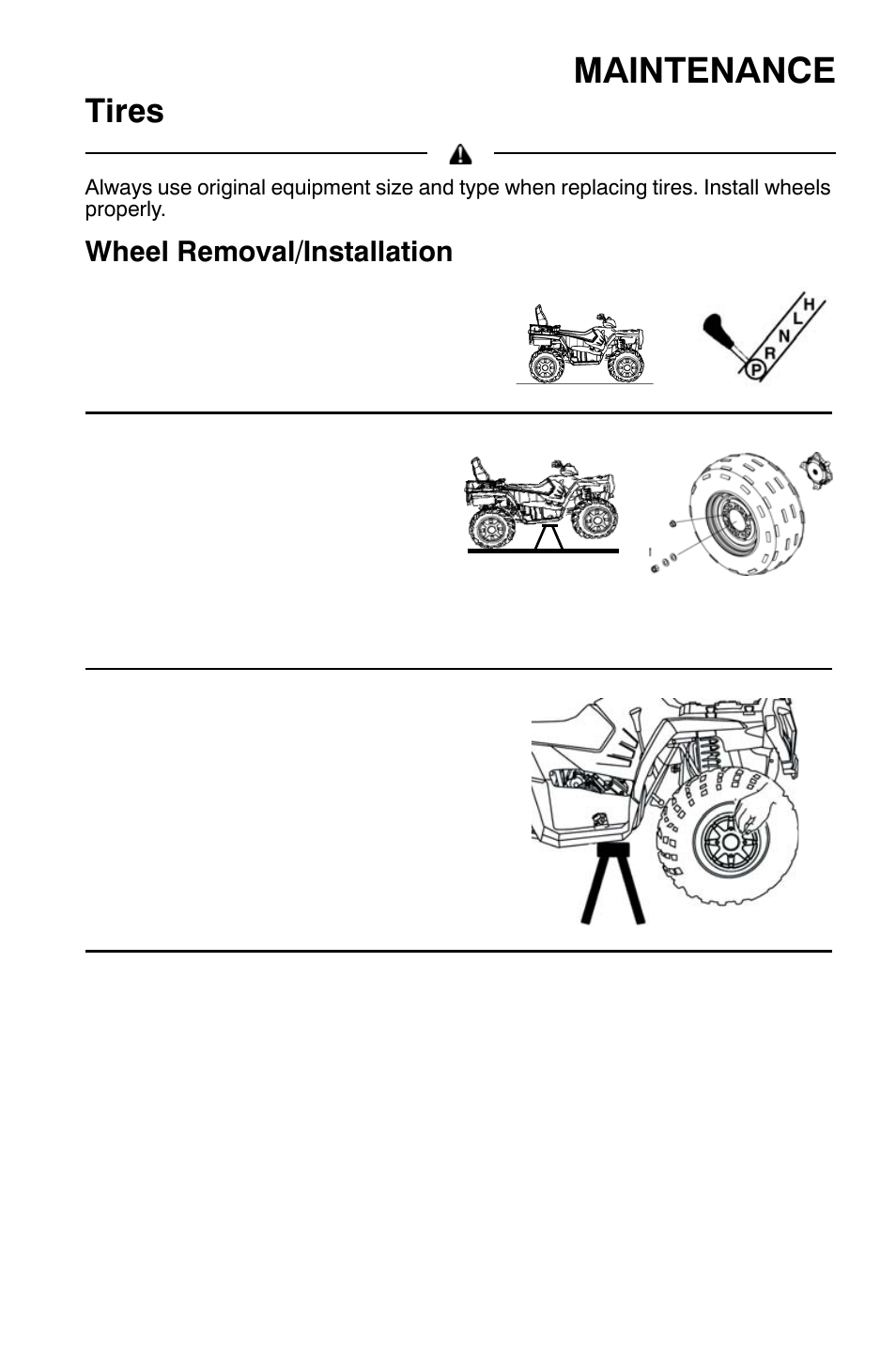 Maintenance, Tires | Polaris Sportsman 9921792 User Manual | Page 93 / 131
