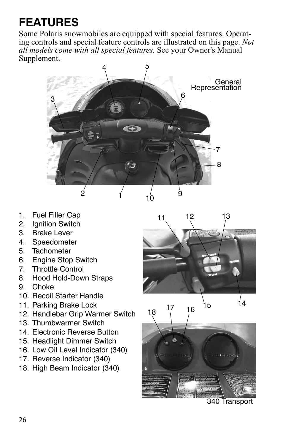 Features | Polaris Trail Touring Deluxe User Manual | Page 29 / 139