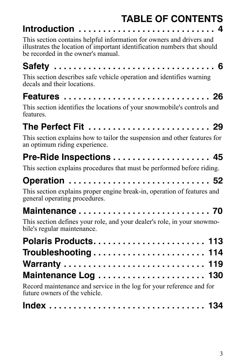 Polaris Trail Touring Deluxe User Manual | Page 6 / 139