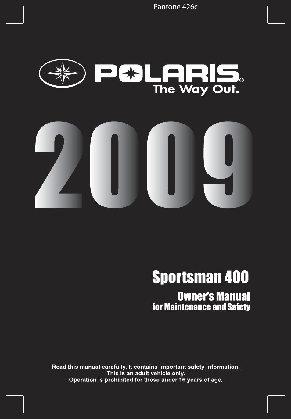 Polaris Sportsman 9921822 User Manual | 126 pages