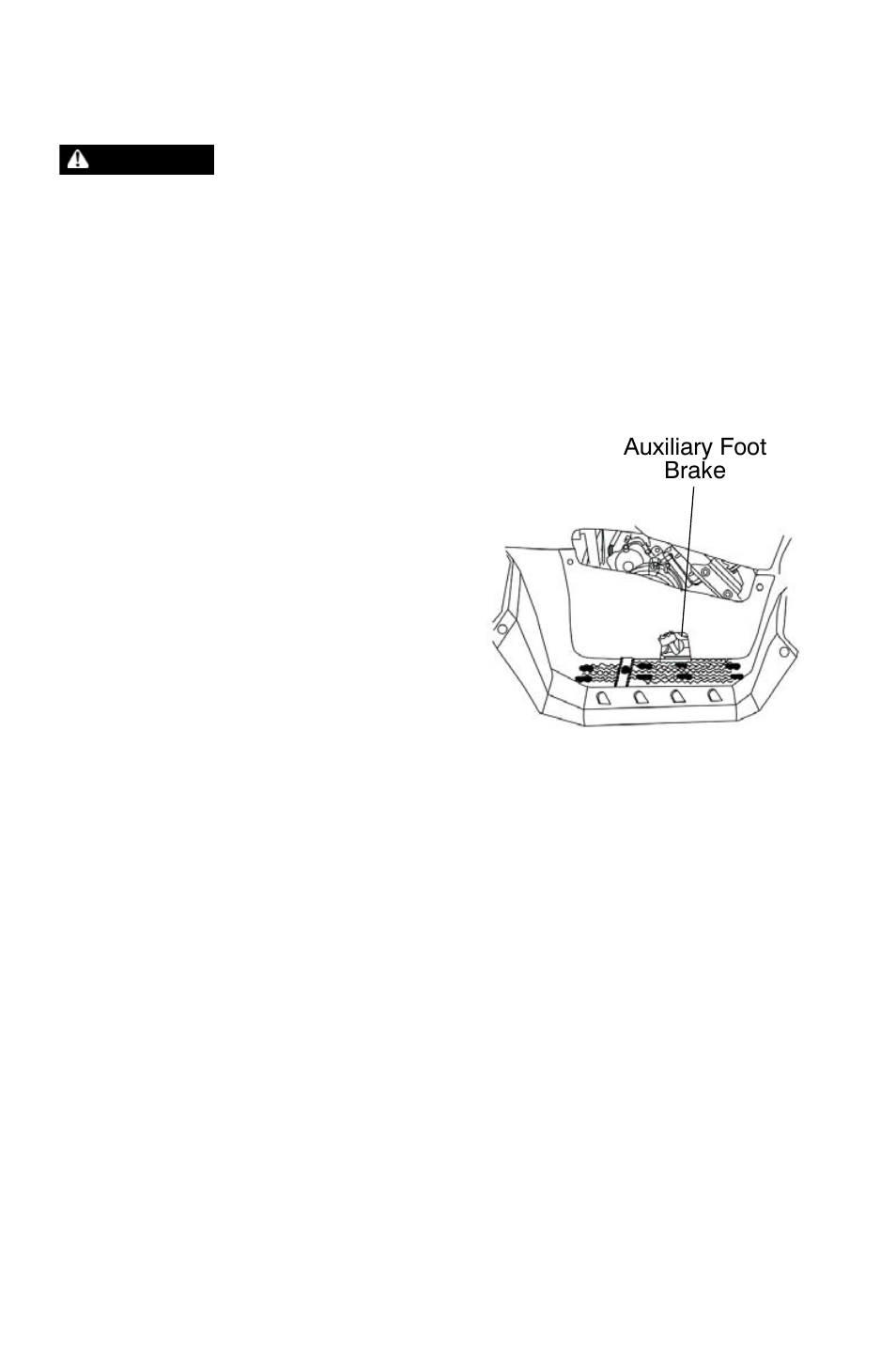 Features and controls, Auxiliary foot brake | Polaris Sportsman 9921822 User Manual | Page 33 / 126