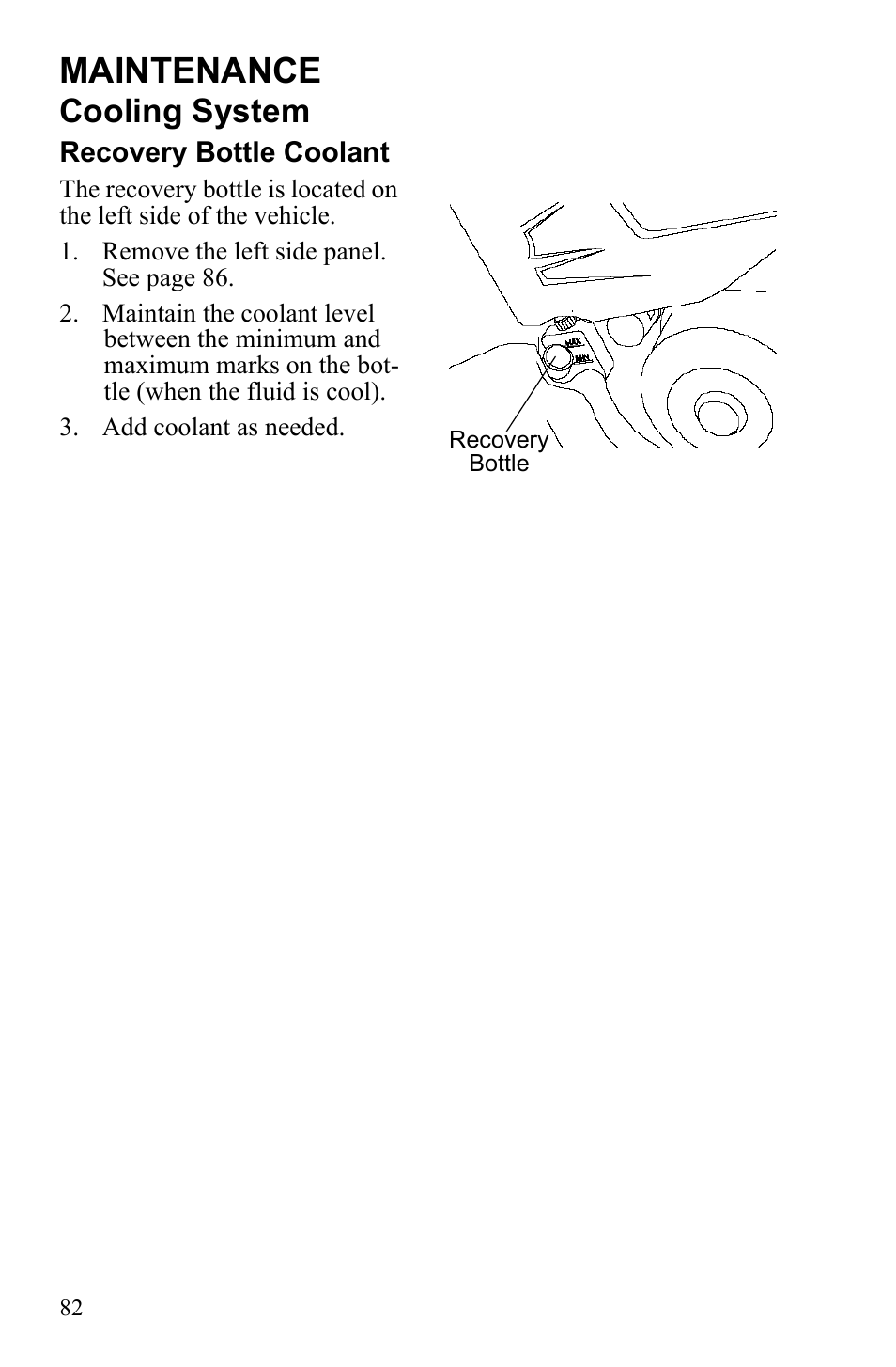 Maintenance, Cooling system | Polaris Sportsman Touring 500 HO User Manual | Page 86 / 145