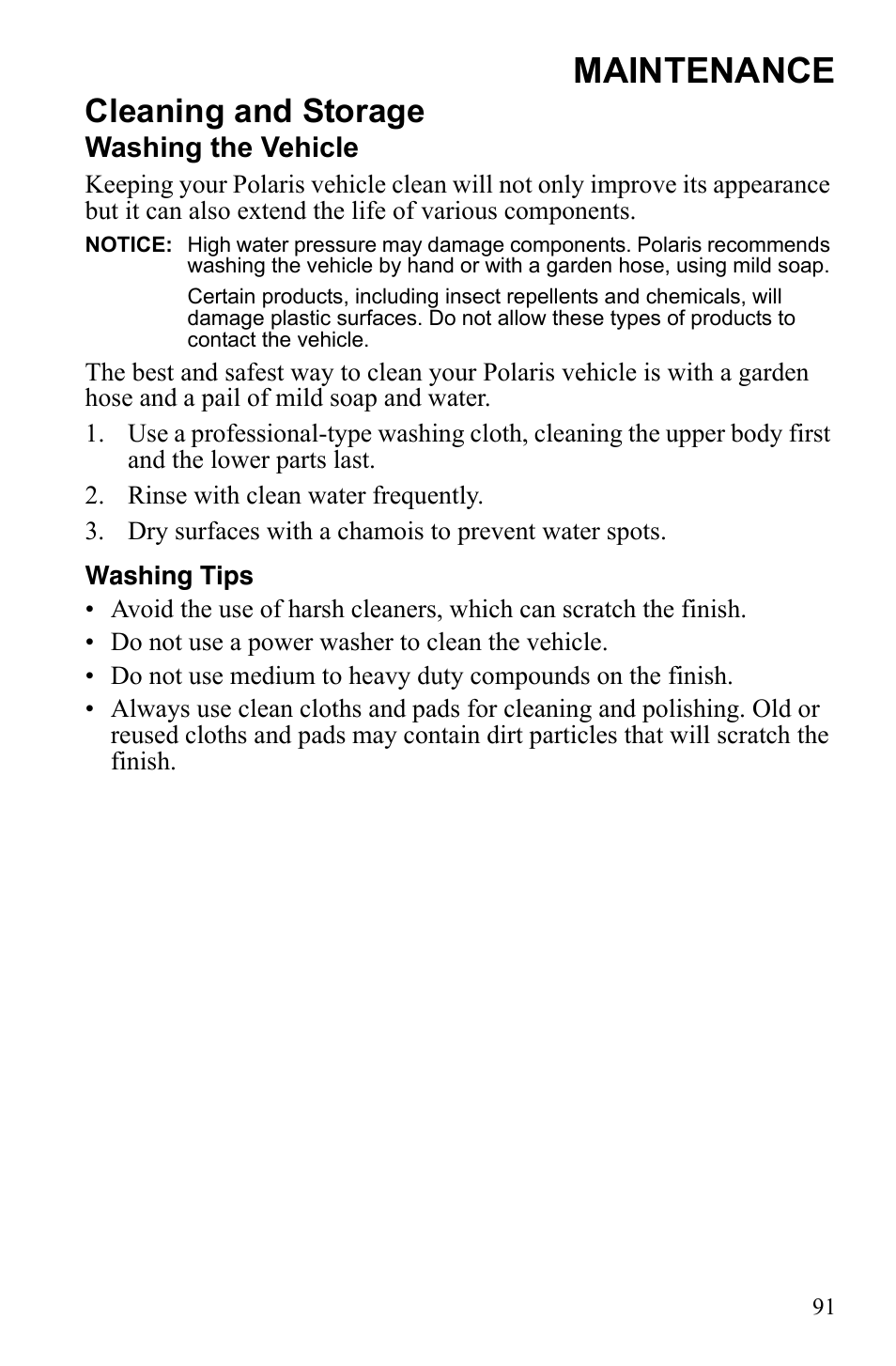 Maintenance, Cleaning and storage | Polaris 9922462 User Manual | Page 94 / 118