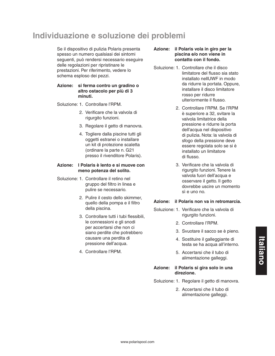 Polaris 280 User Manual | Page 49 / 64