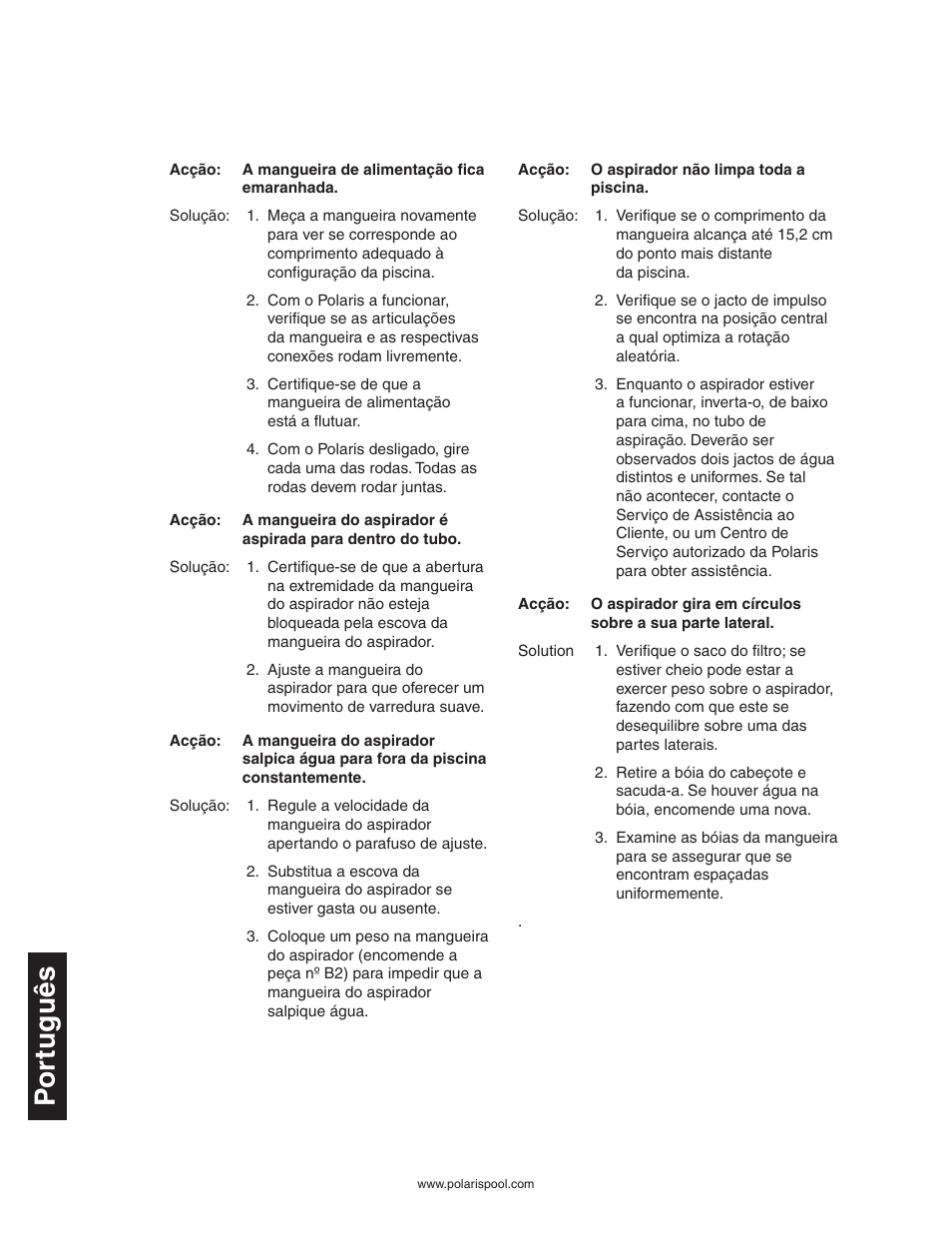 Polaris 280 User Manual | Page 60 / 64