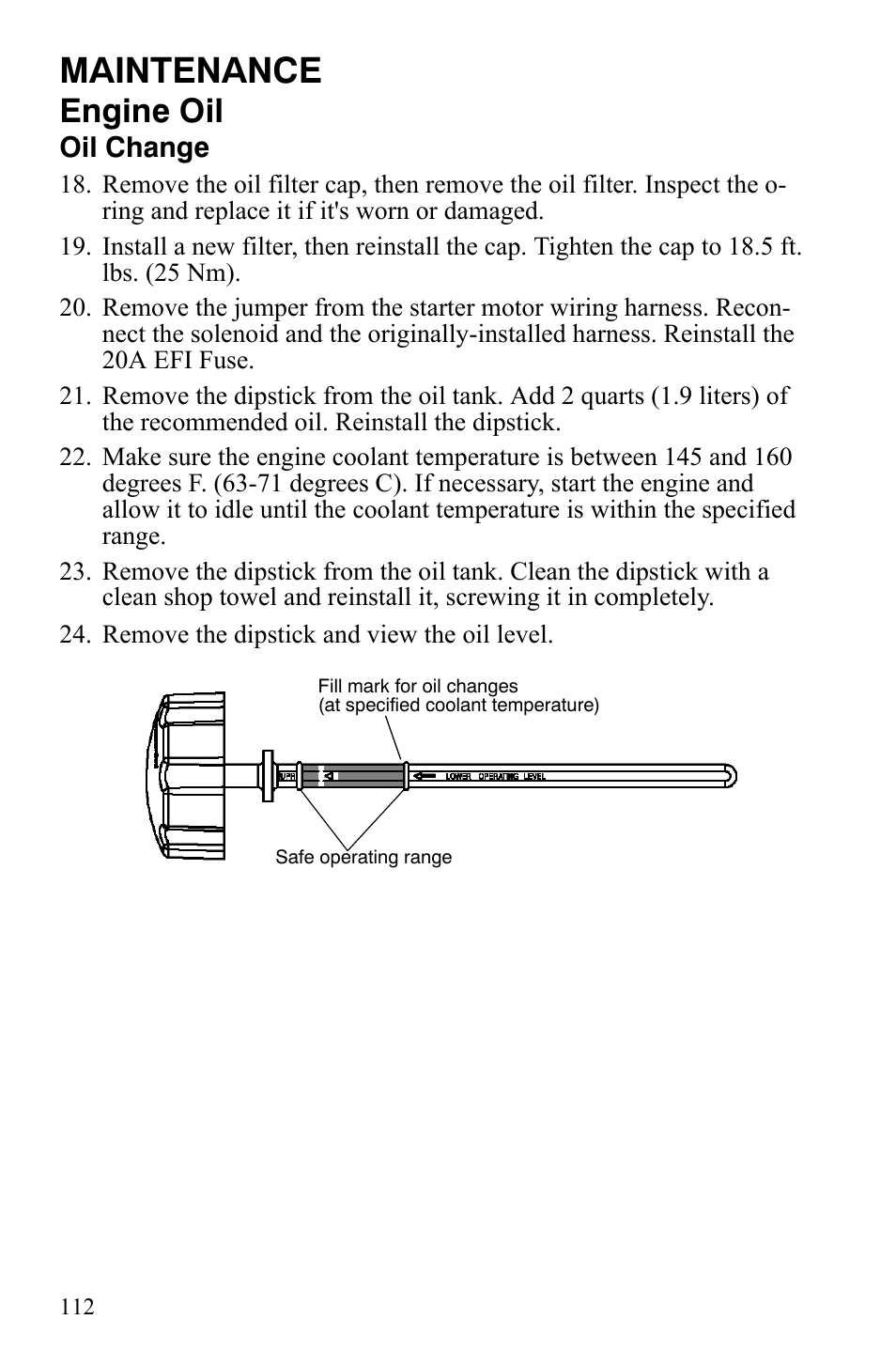 Maintenance, Engine oil | Polaris FST IQ Touring User Manual | Page 115 / 179