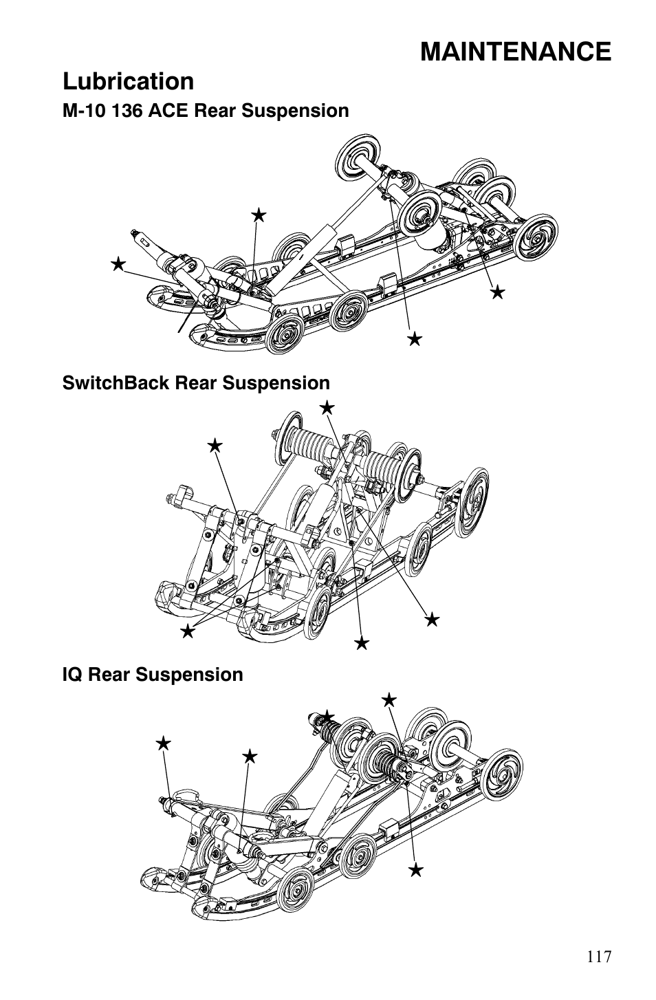 Maintenance, Lubrication | Polaris FST IQ Touring User Manual | Page 120 / 179