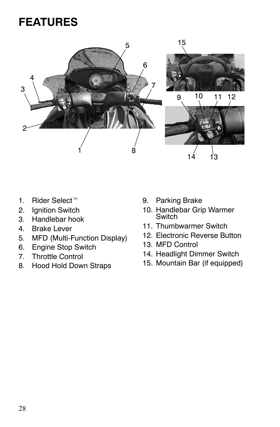 Features | Polaris FST IQ Touring User Manual | Page 31 / 179