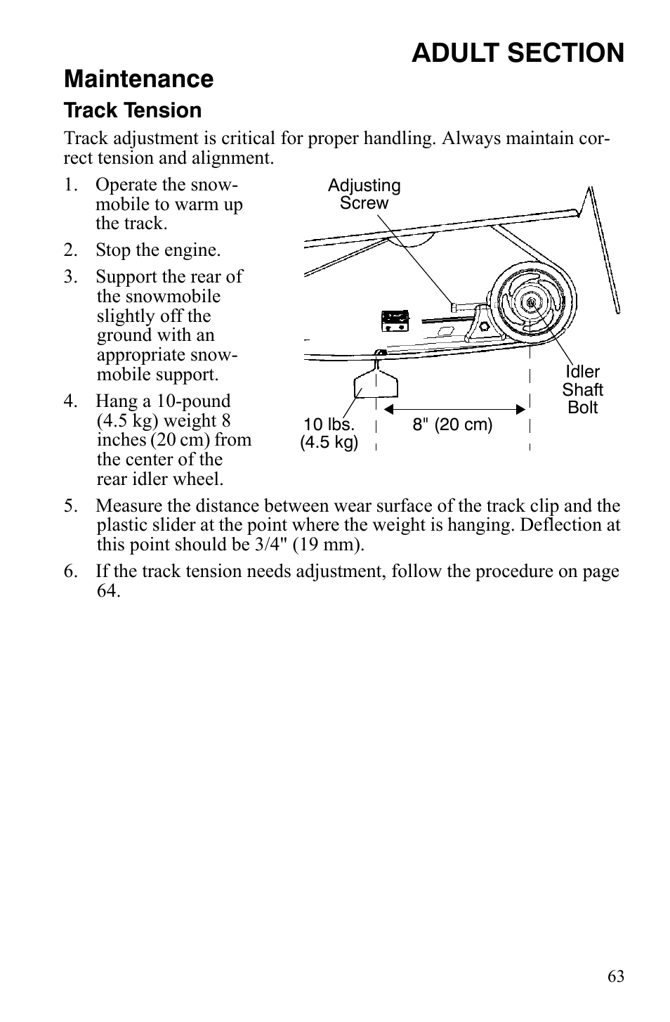 Maintenance | Polaris Xer User Manual | Page 66 / 100