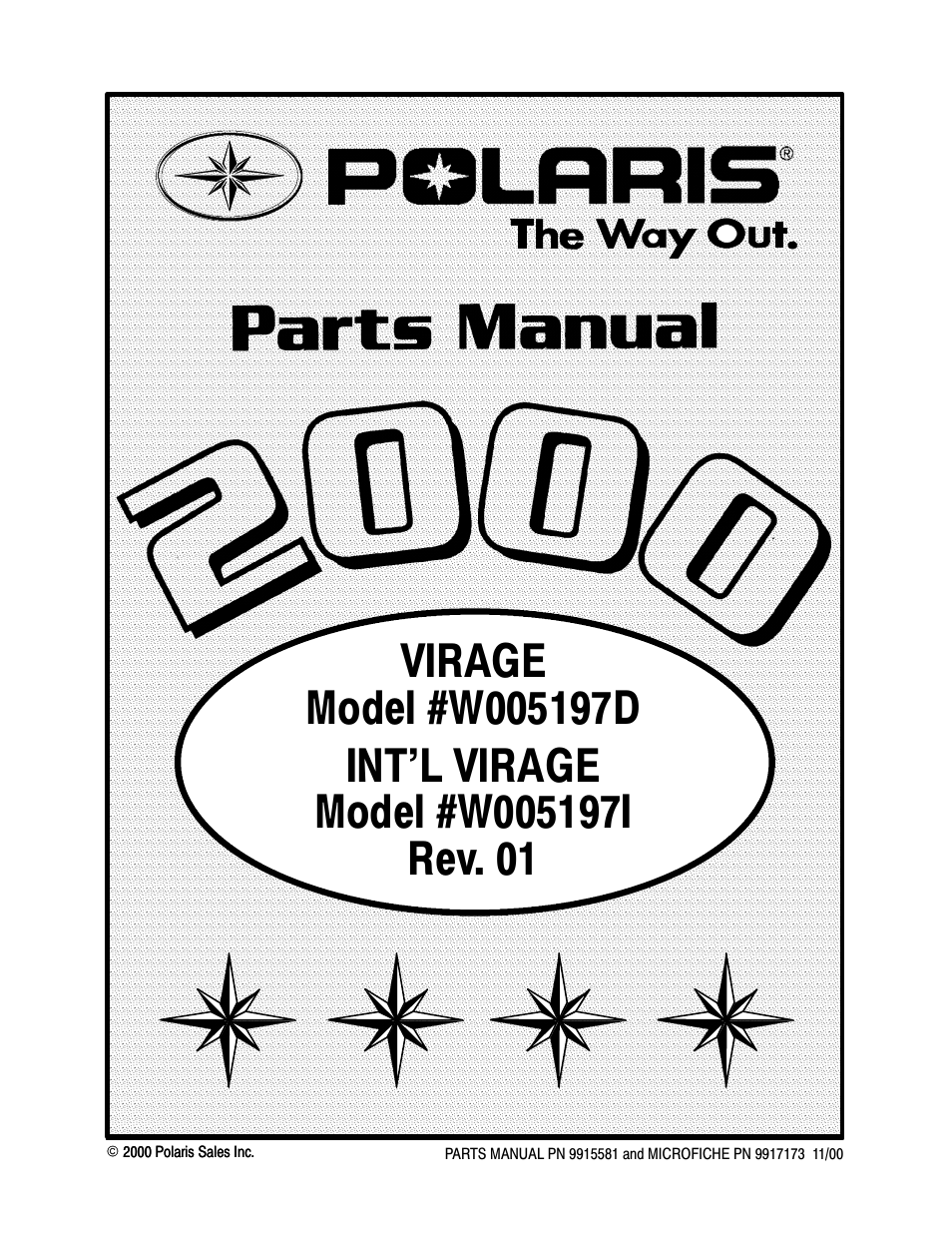 Polaris VIRAGE W005197D User Manual | 42 pages