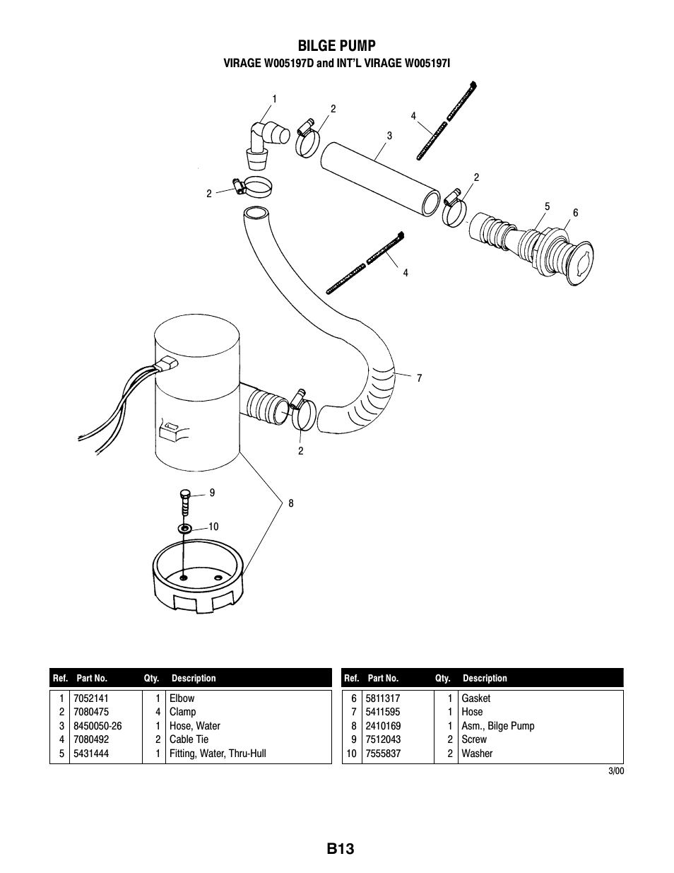 B13 bilge pump | Polaris VIRAGE W005197D User Manual | Page 27 / 42