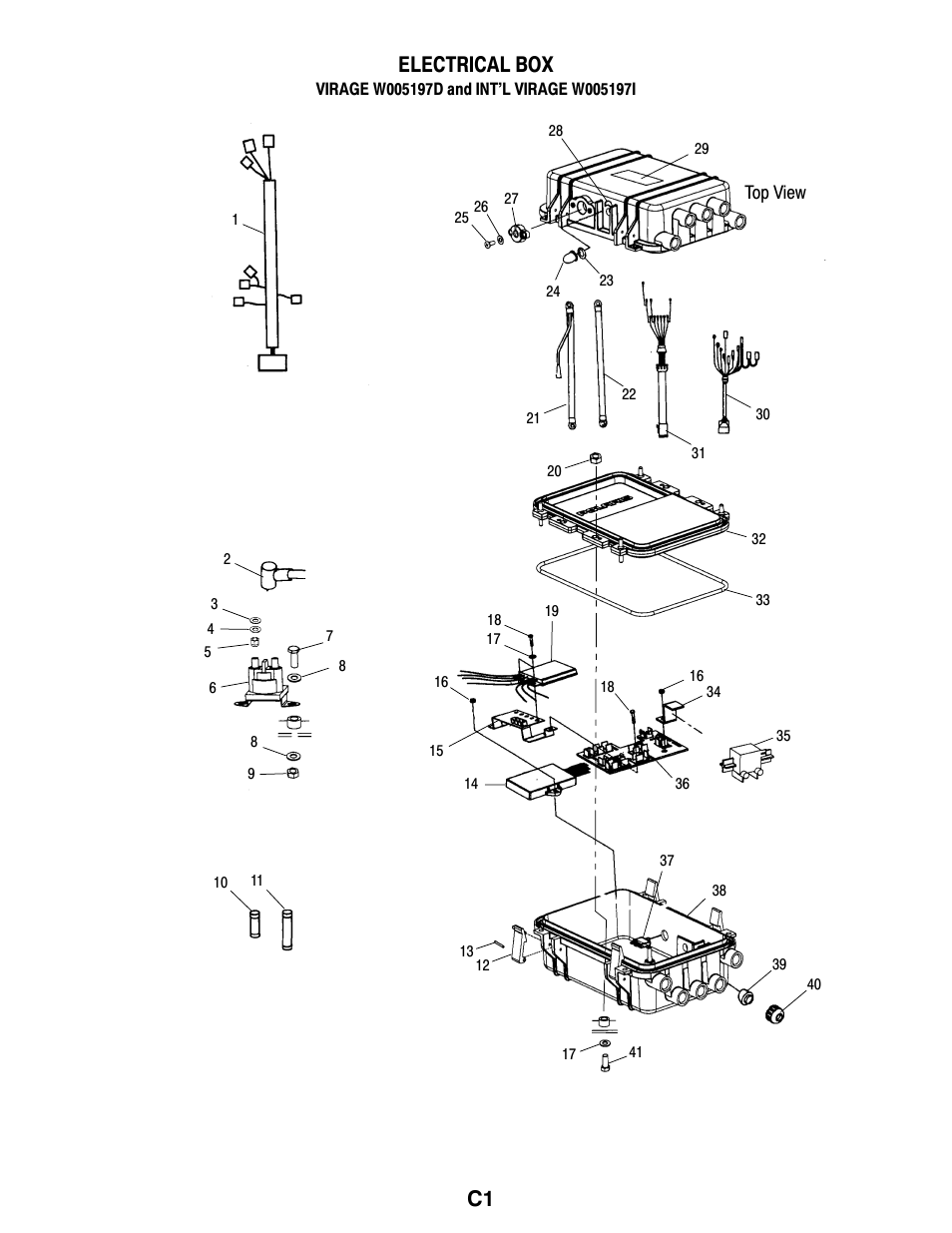 C1 electrical box | Polaris VIRAGE W005197D User Manual | Page 29 / 42