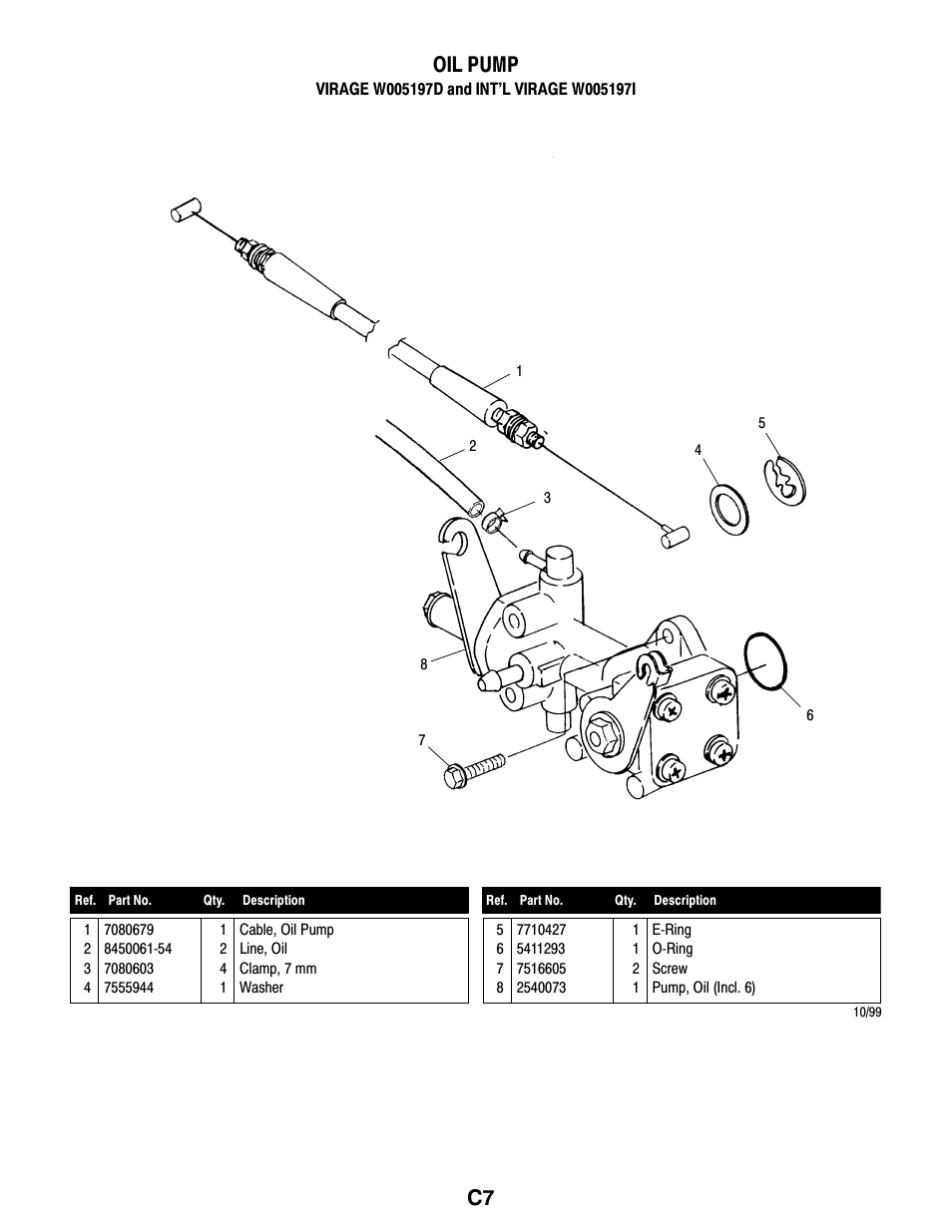 C7 oil pump | Polaris VIRAGE W005197D User Manual | Page 35 / 42