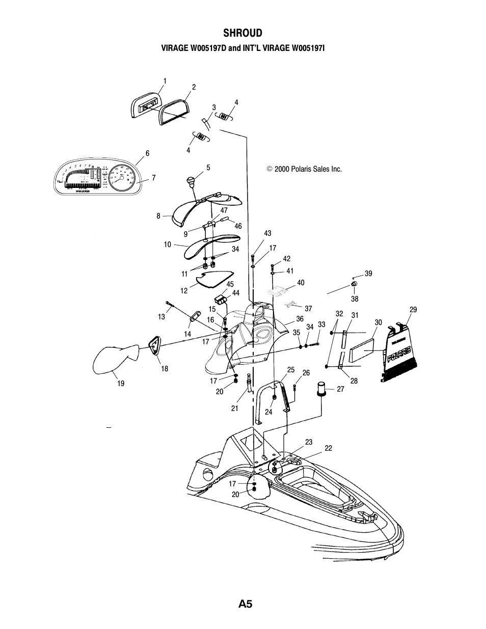 A5 shroud | Polaris VIRAGE W005197D User Manual | Page 5 / 42