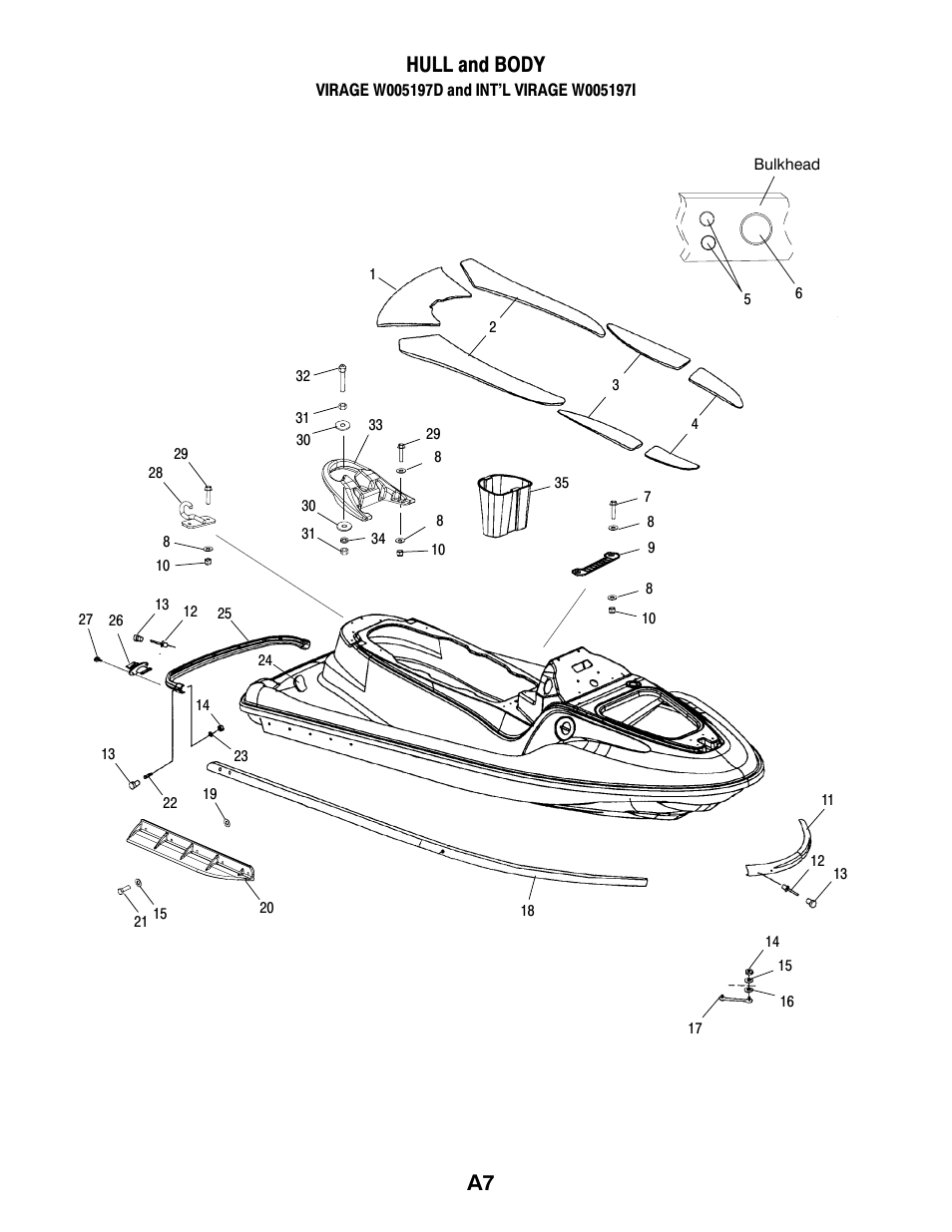 A7 hull and body | Polaris VIRAGE W005197D User Manual | Page 7 / 42