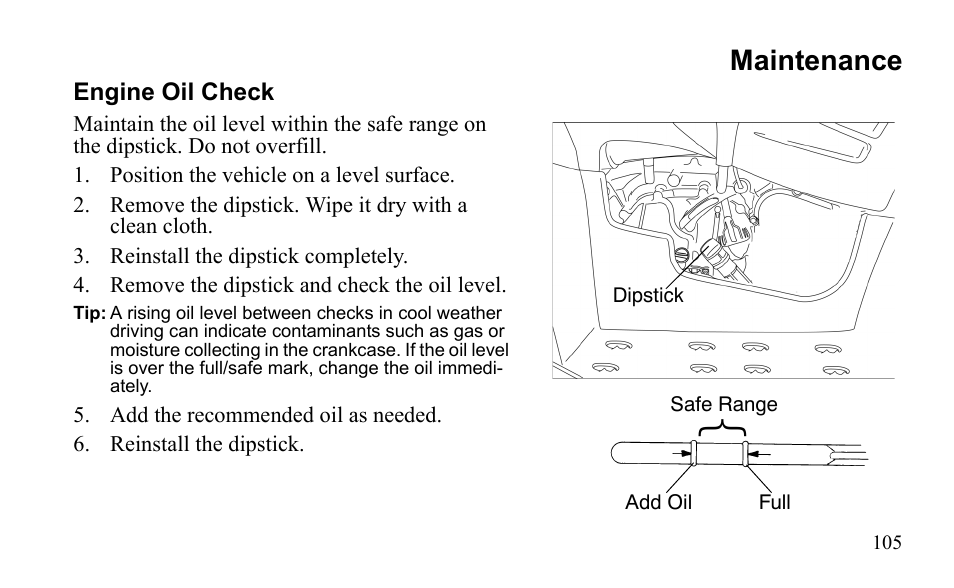 Maintenance | Polaris Outlaw 9921811 User Manual | Page 108 / 184