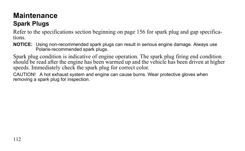 Maintenance | Polaris Outlaw 9921811 User Manual | Page 115 / 184