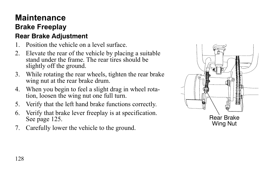 Maintenance | Polaris Outlaw 9921811 User Manual | Page 131 / 184