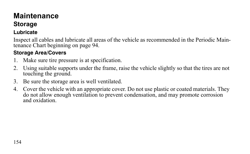 Maintenance | Polaris Outlaw 9921811 User Manual | Page 157 / 184