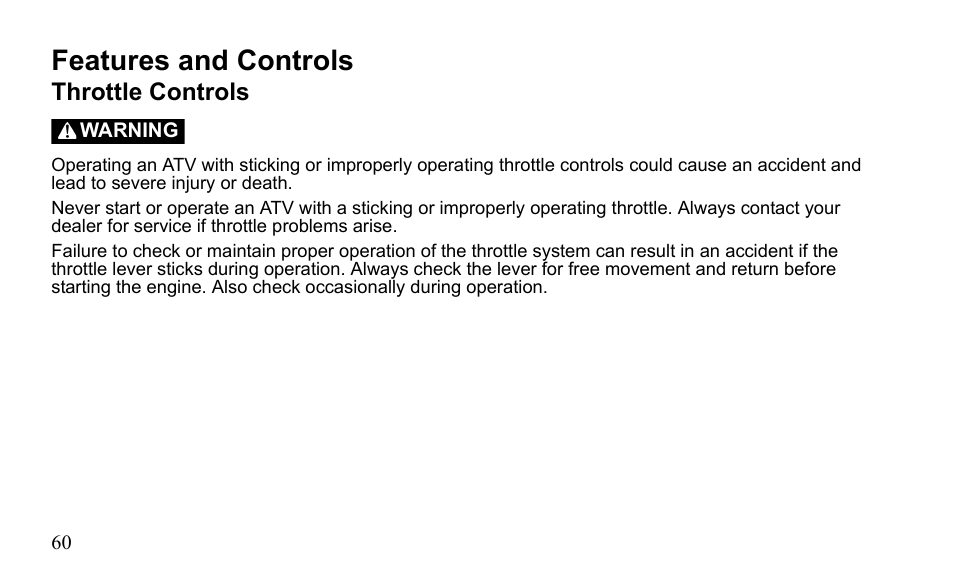 Features and controls | Polaris Outlaw 9921811 User Manual | Page 63 / 184