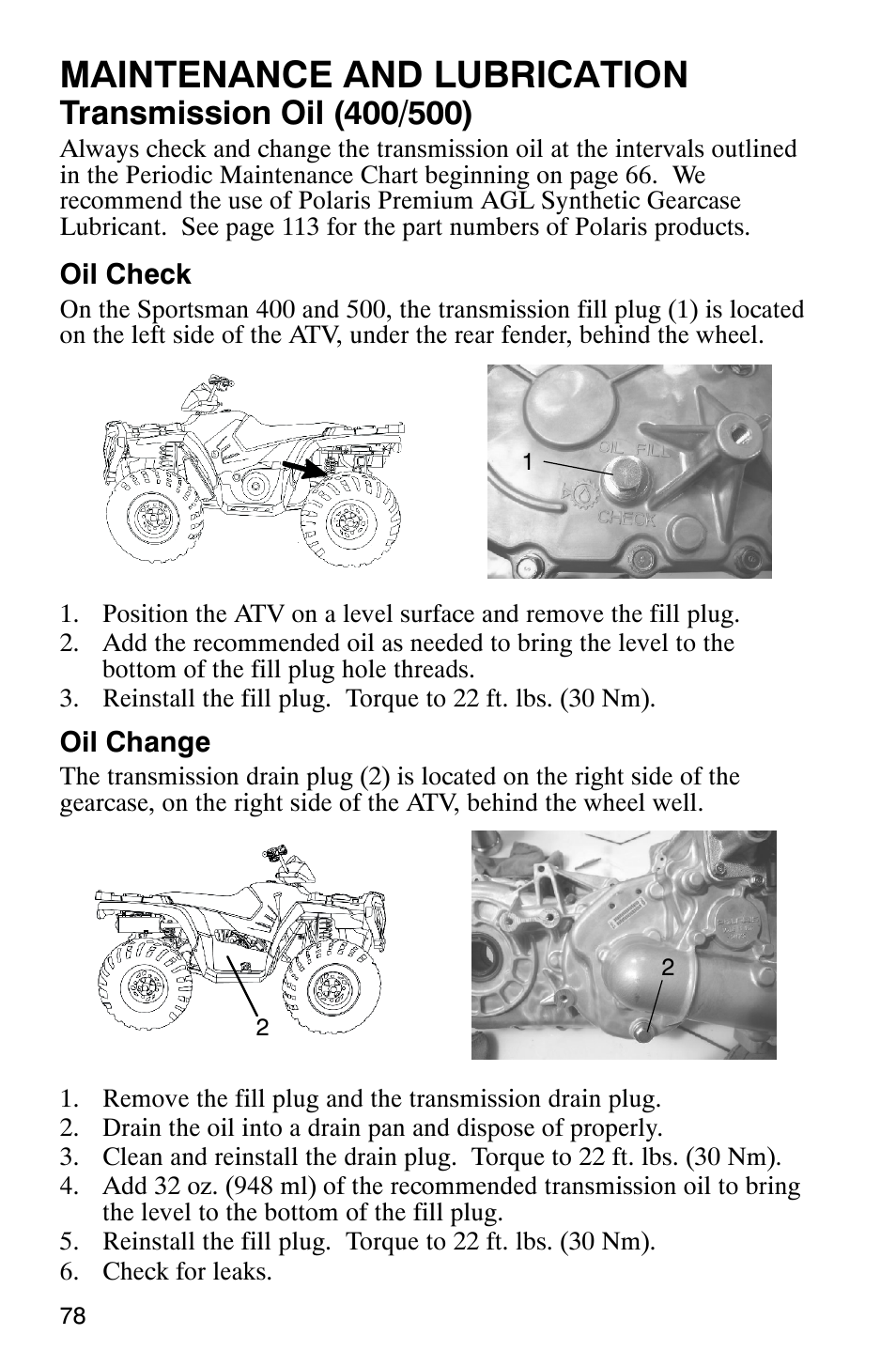 Maintenance and lubrication | Polaris 9919412 User Manual | Page 81 / 135