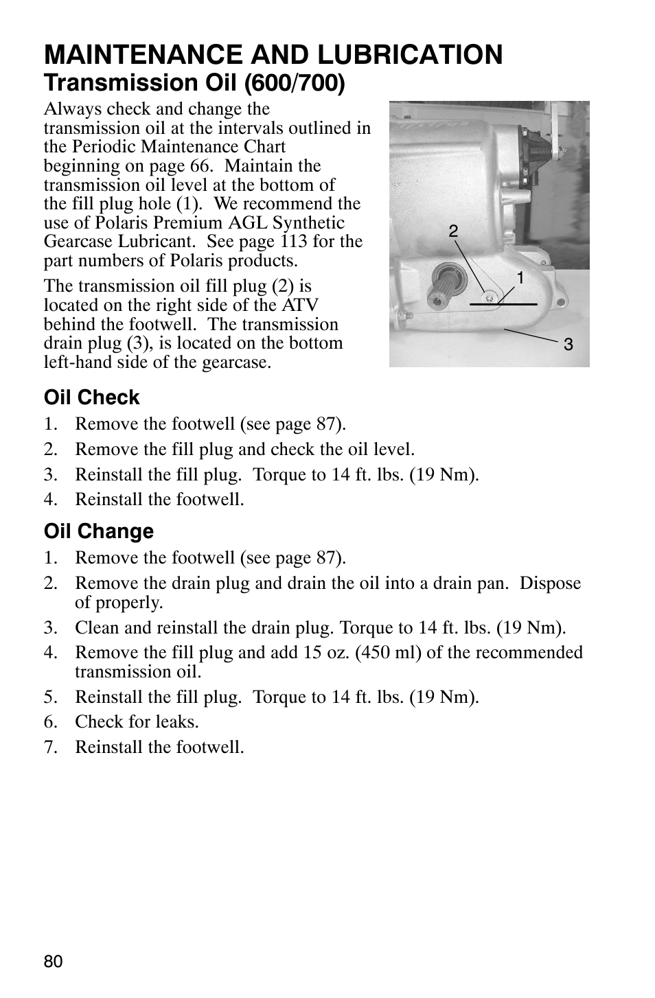 Maintenance and lubrication | Polaris 9919412 User Manual | Page 83 / 135