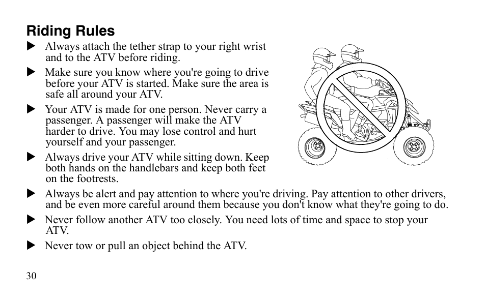 Riding rules | Polaris Predator 9920872 User Manual | Page 33 / 199