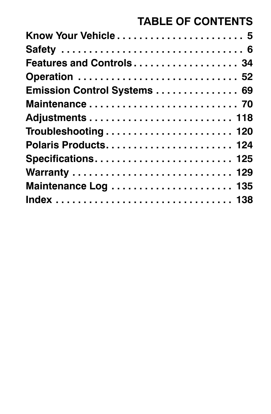 Polaris Sportsman 9920374 User Manual | Page 6 / 143