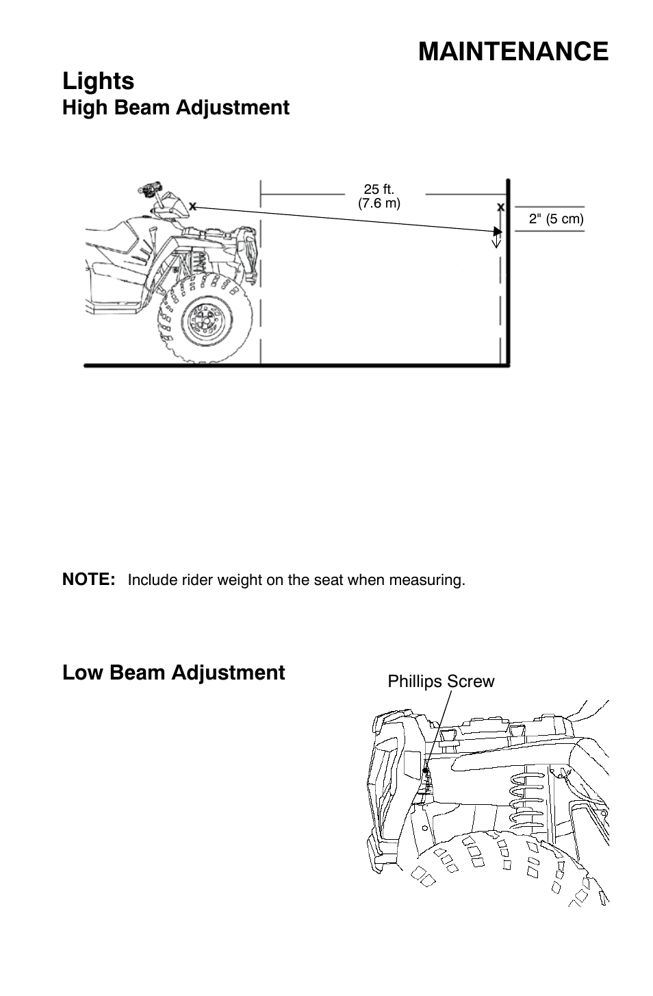 Maintenance, Lights | Polaris Sportsman 9920374 User Manual | Page 98 / 143