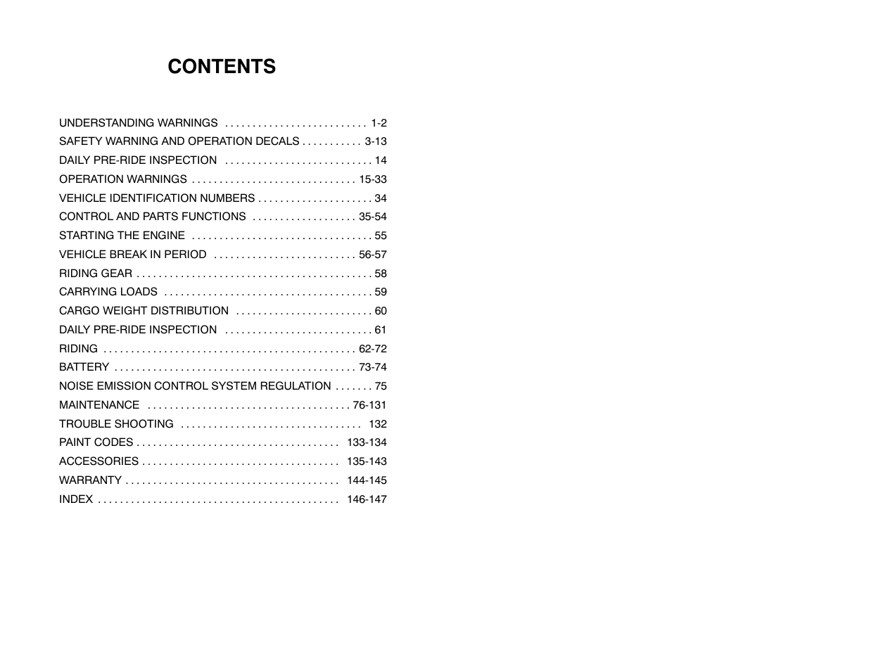 Polaris Offroad Vehicle User Manual | Page 10 / 157
