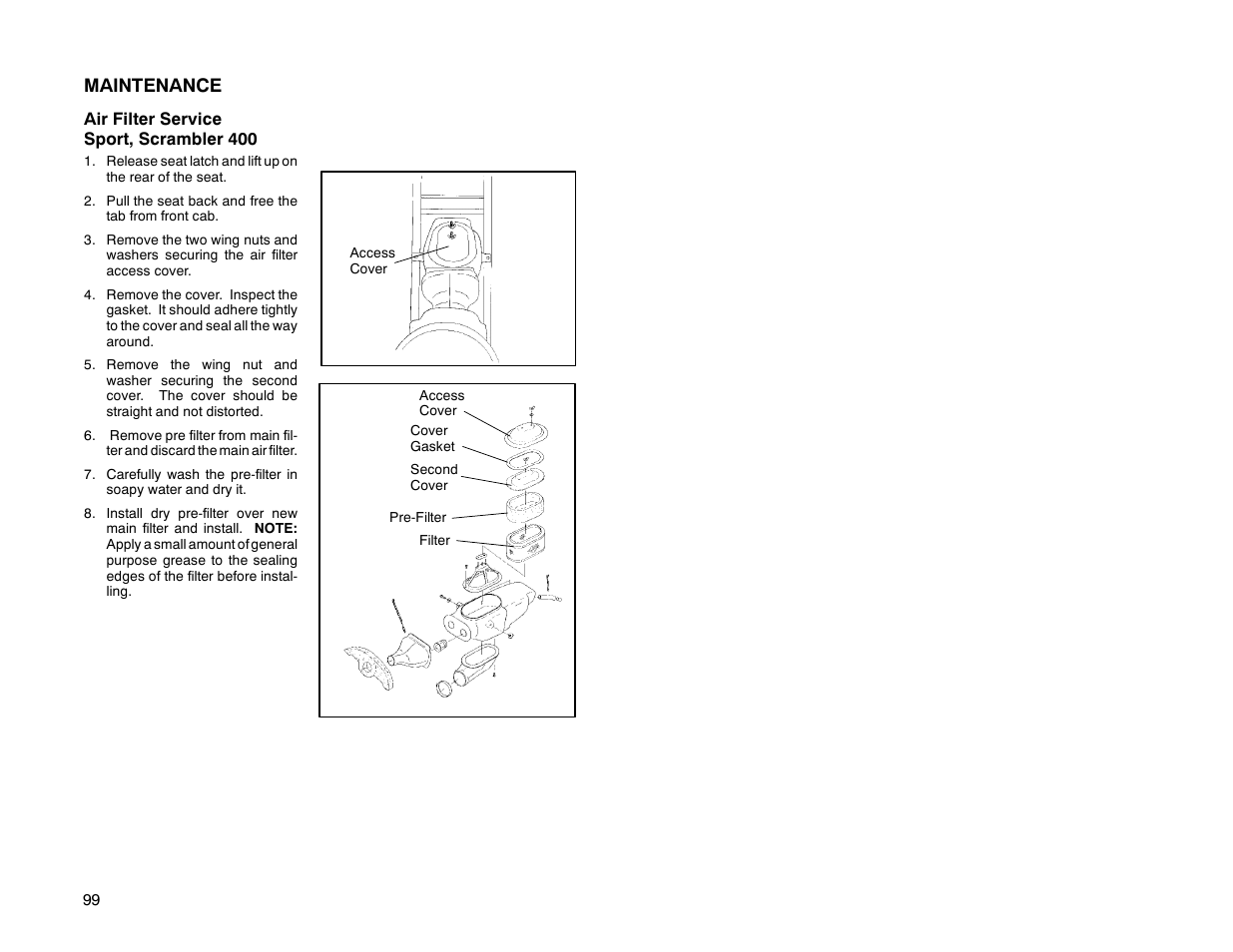 Maintenance | Polaris Offroad Vehicle User Manual | Page 109 / 157