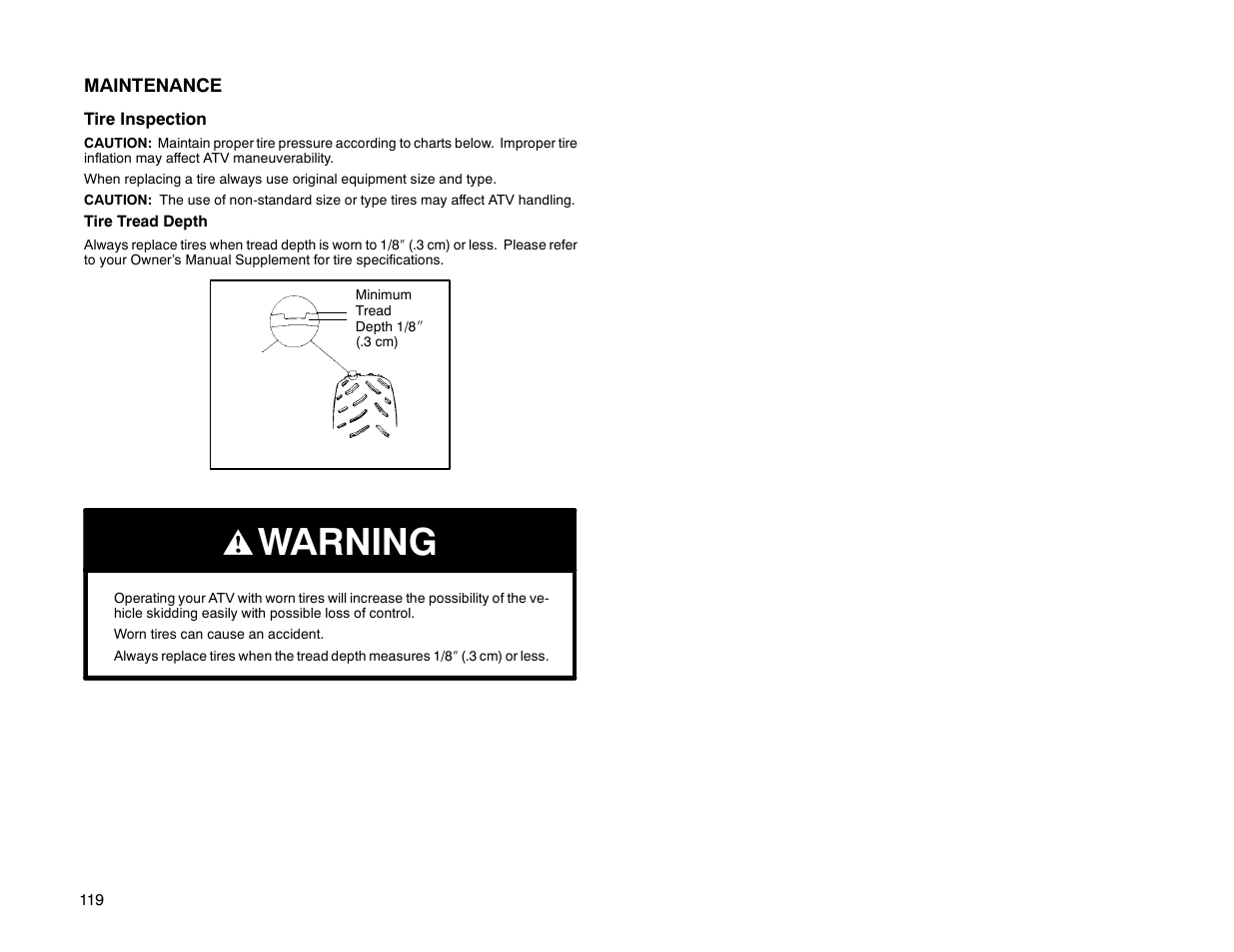 Warning | Polaris Offroad Vehicle User Manual | Page 129 / 157